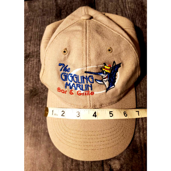 The Giggling Marlin Bar & Grille Cabo San Lucas Adjust. Hat Tan Adult Logo OSFM - Picture 7 of 7